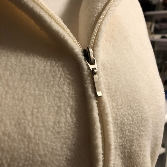 Vintage Northern Reflections Soft White Zip-up Hooded Sweater with Faux Fur Trim - Picture 6 of 8